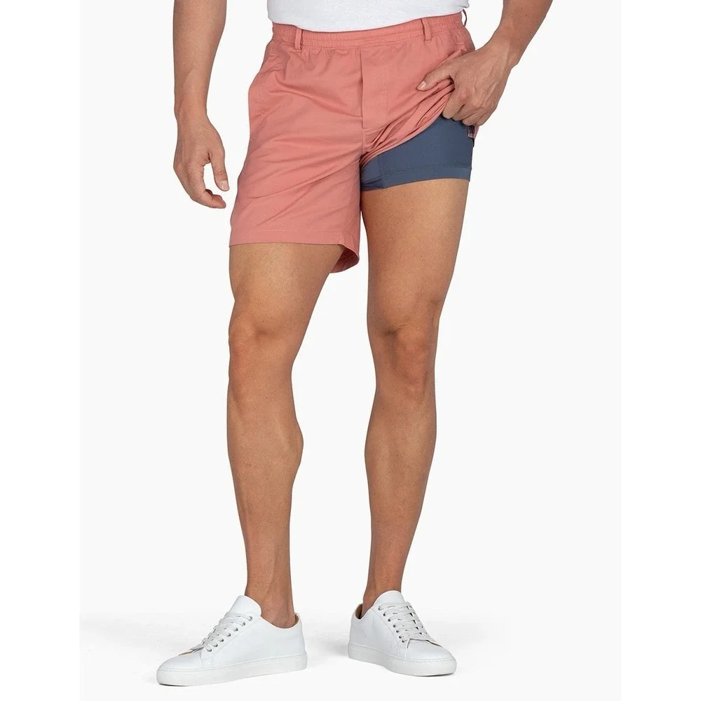Birddogs Boom Benjamin Cranklins Lined Oxford Shorts Men's Large Golf Pink - Picture 1 of 9